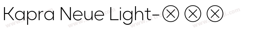 Kapra Neue Light字体转换